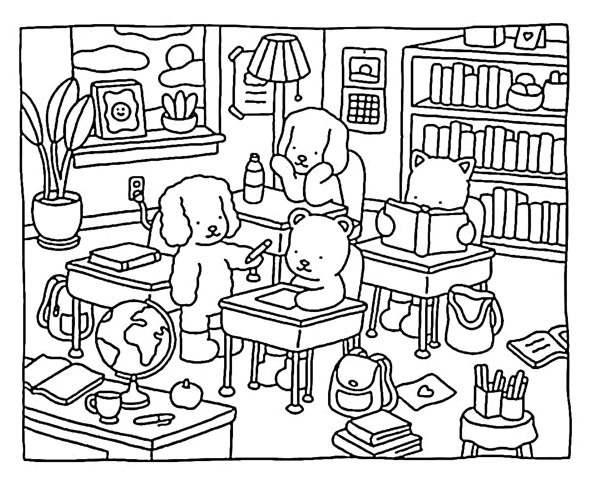 Desenho do Bobbie Goods Estudando para Colorir