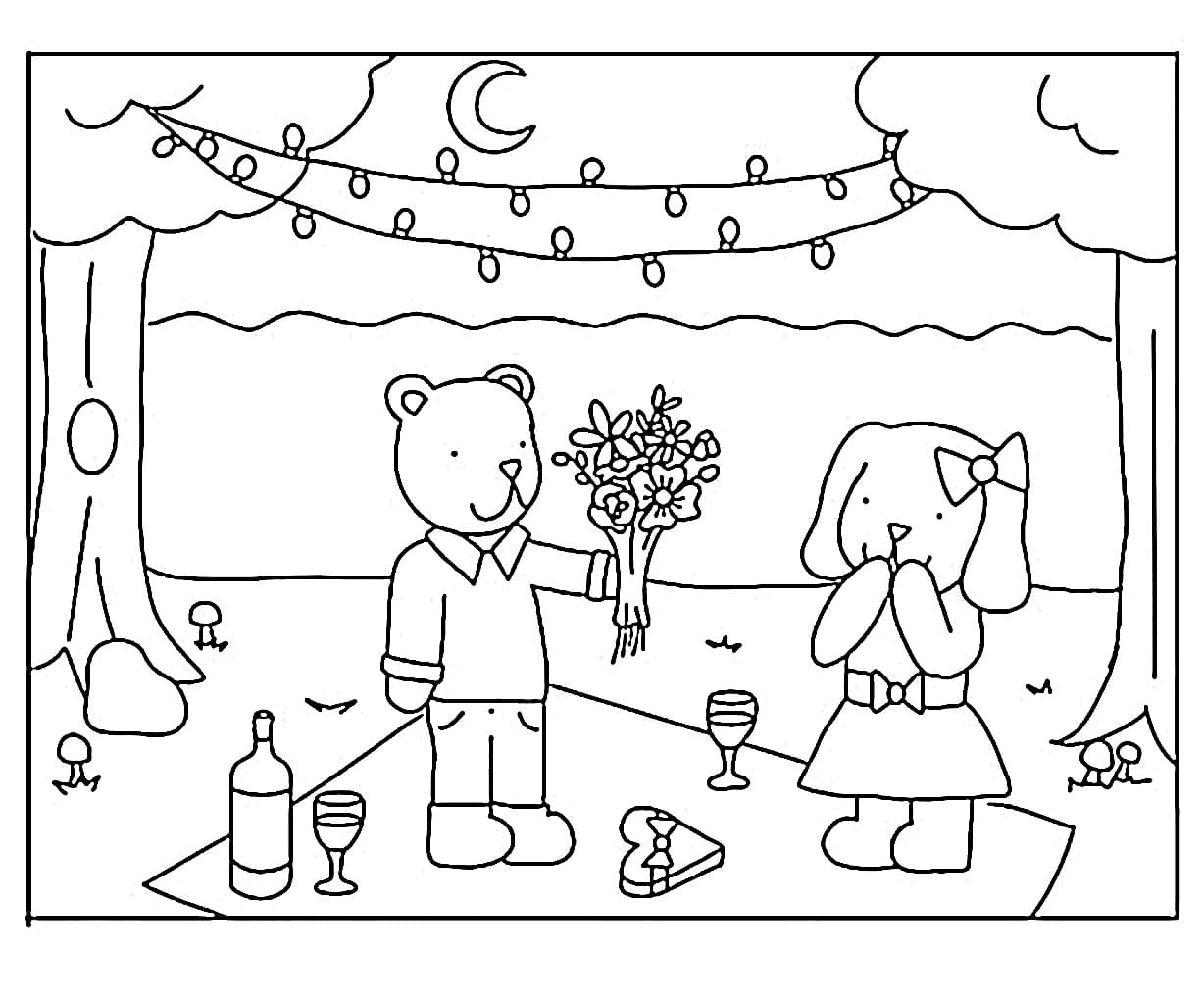 Desenho do Bobbie Goods Pedido de Namoro para Imprimir