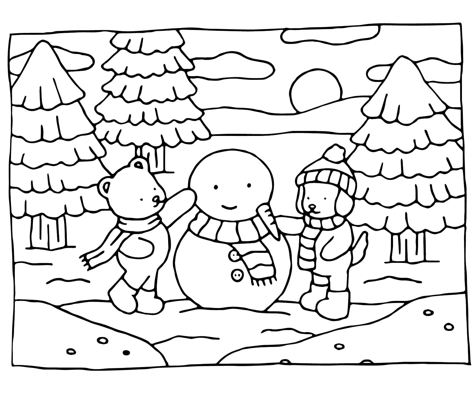 Imagens de Bobbie Goods e Boneco de Neve para Imprimir Grátis