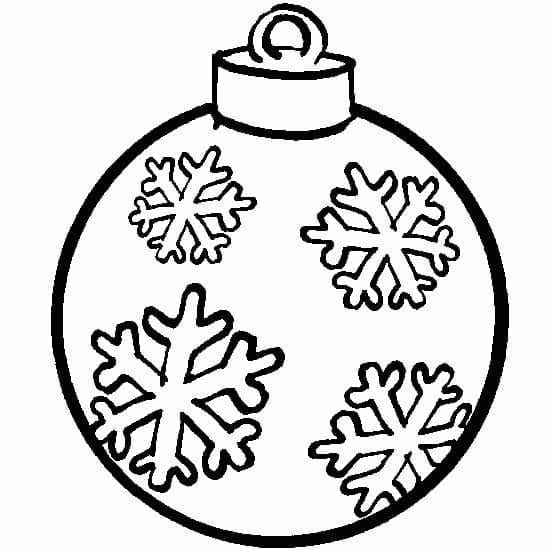 Desenho de Bola de Natal para Colorir e Imprimir Pdf Grátis