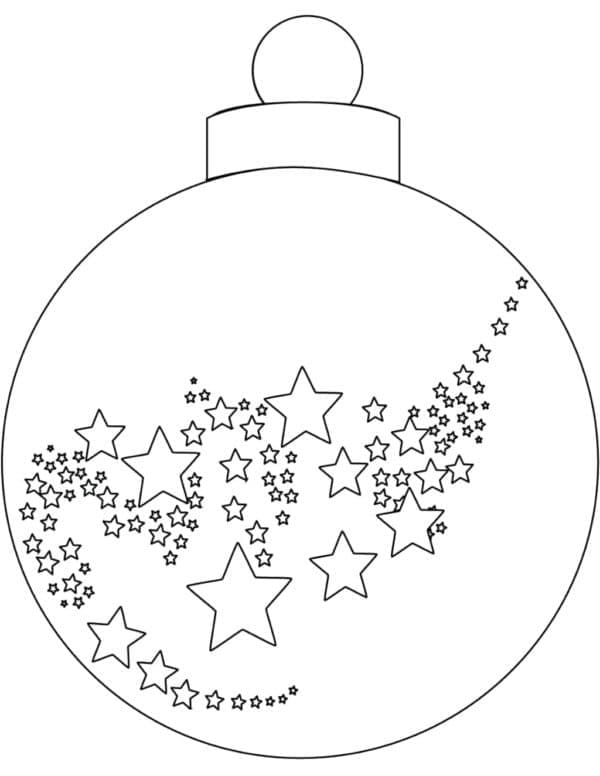 Desenho de Bola de Natal para Colorir
