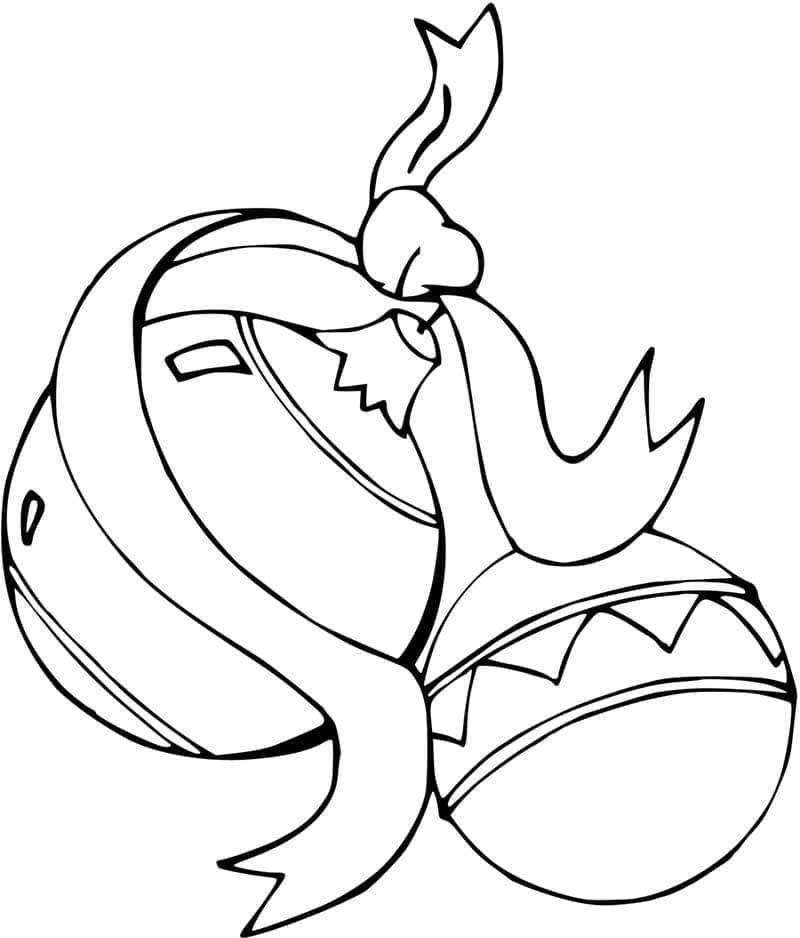 Desenho de Bolas de Natal Grátis para Colorir