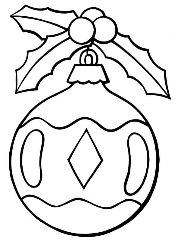 Desenho de Imagem de Bola de Natal para Colorir