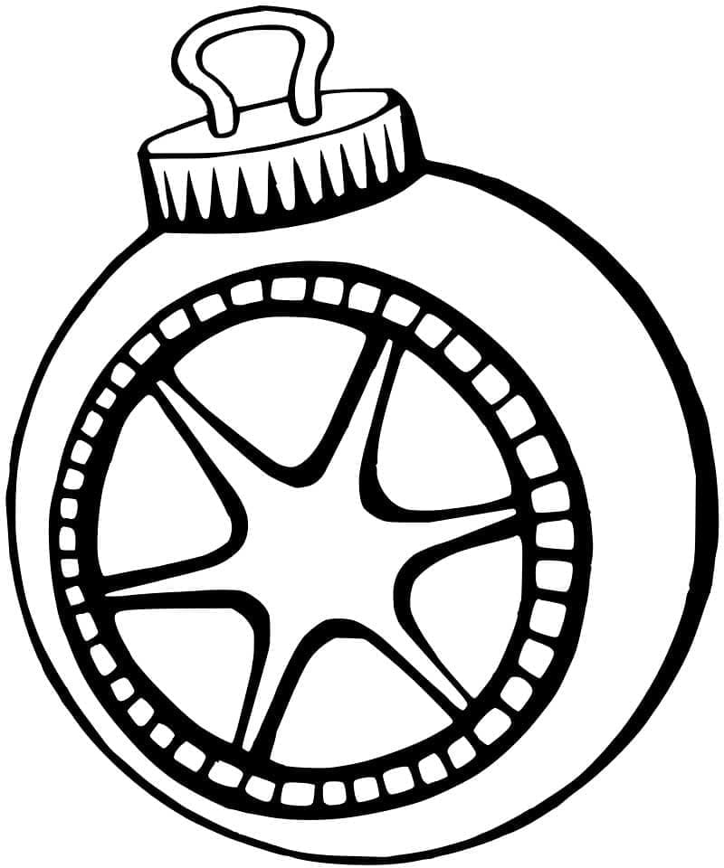 Desenho de Linda Bola de Natal para Colorir