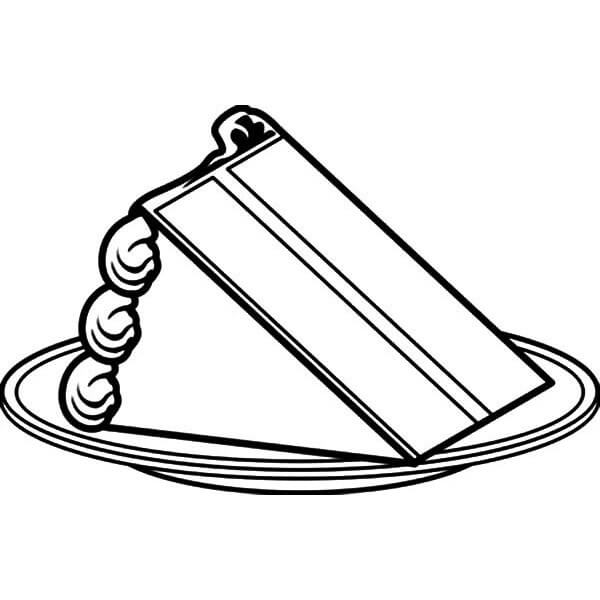 Desenho de Bolo para Colorir e Pintar