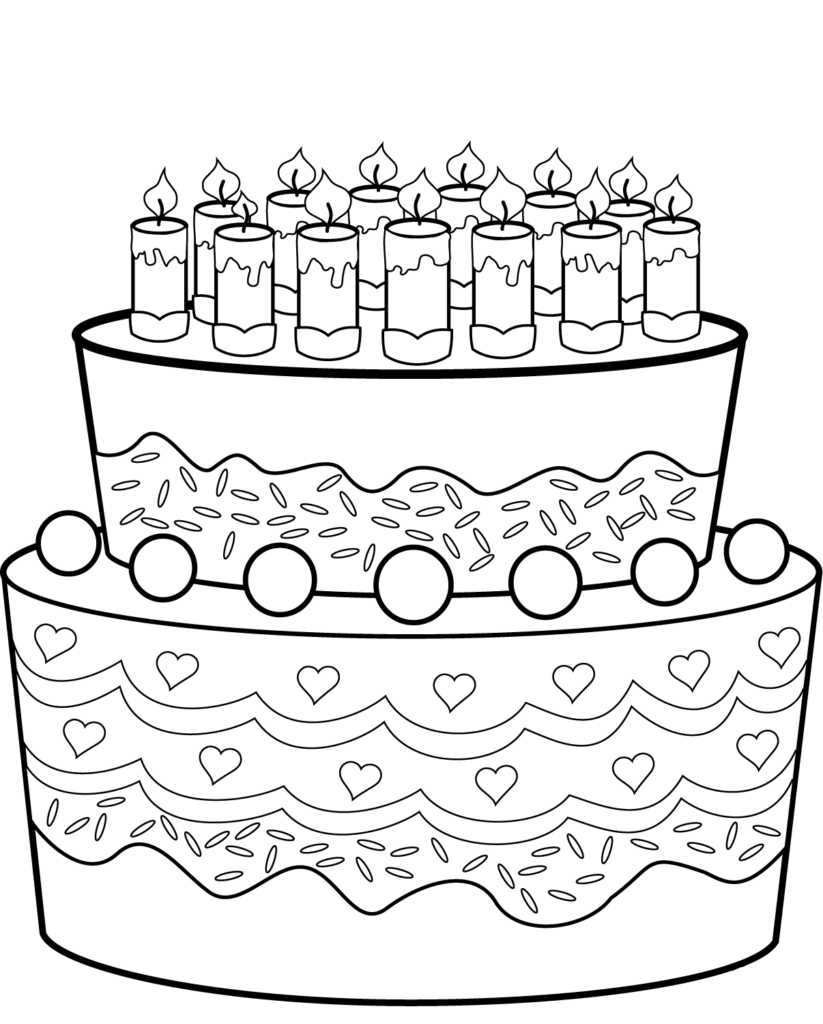 Desenho de Bolo para Colorir Pdf