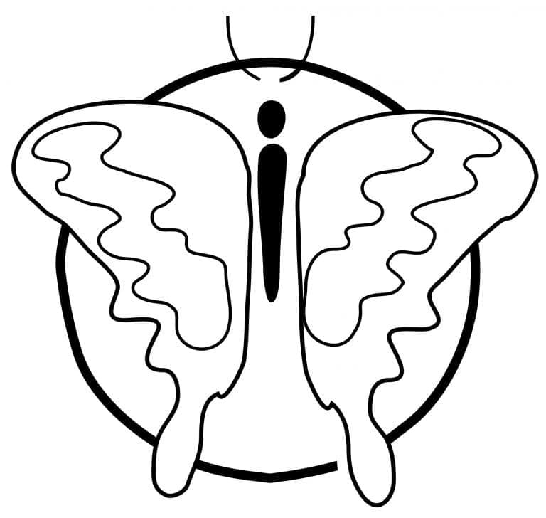Desenho de Borboleta Simples para Colorir