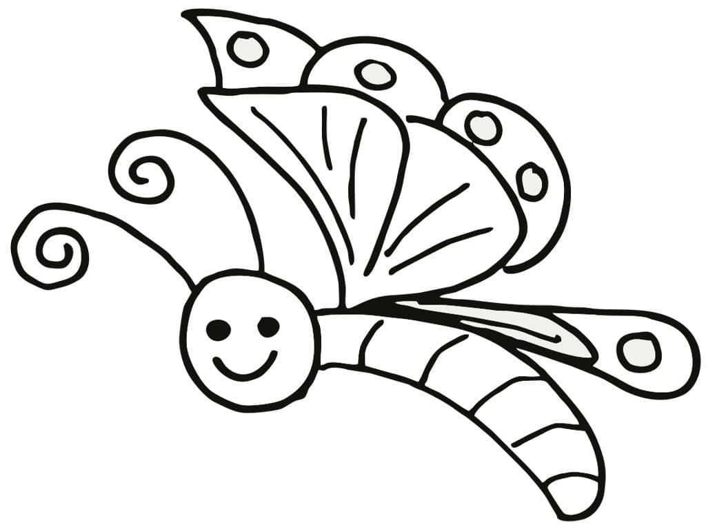 Desenho de uma Borboleta Muito Linda para Colorir