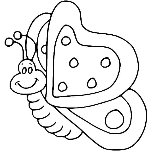 Desenho de uma Borboleta Muito Simples para Colorir