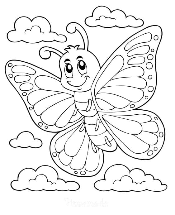 Desenho de uma Linda Borboleta para Colorir