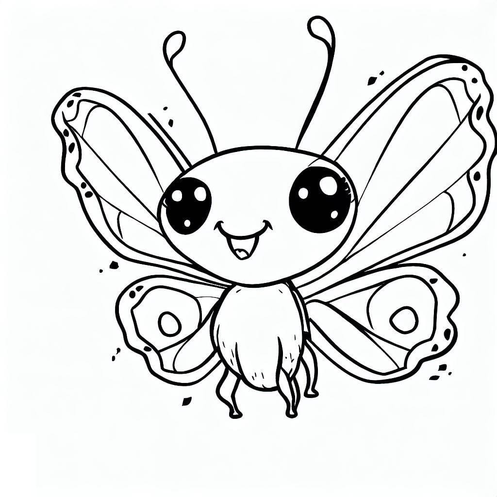 Desenho de Adorável Borboleta para Colorir