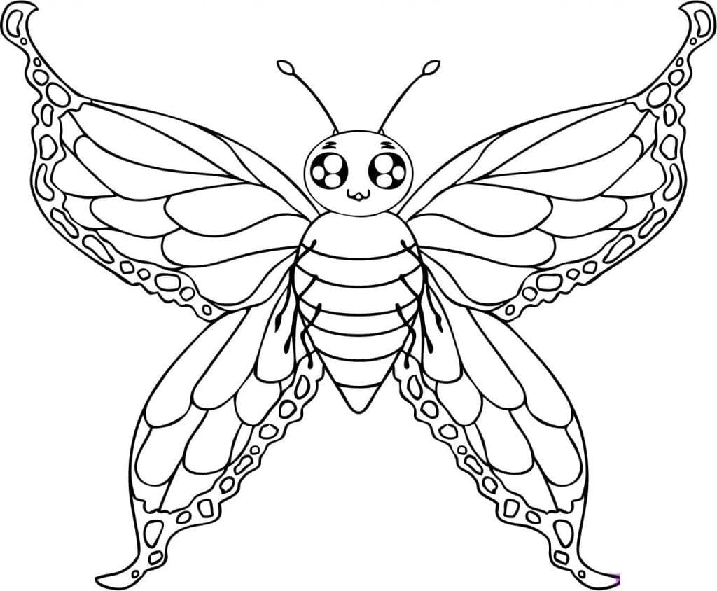 Desenho de Borboleta Download Grátis para Colorir