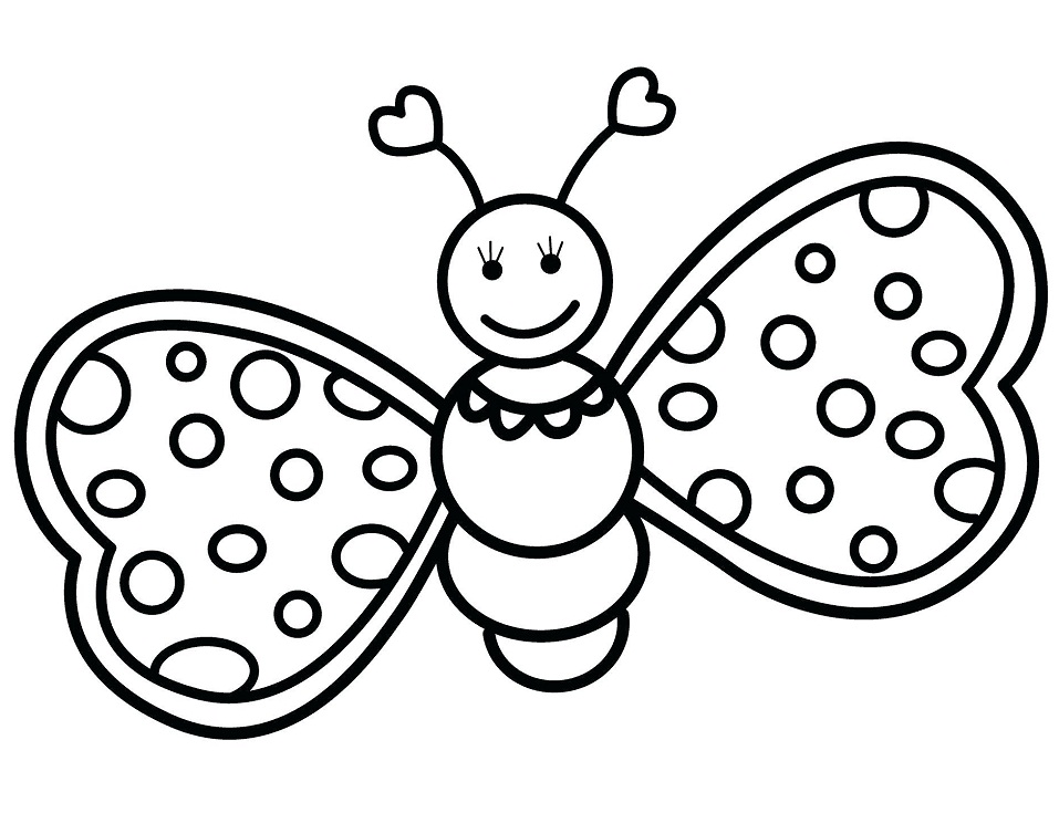 Desenho de Borboleta Download para Imprimir e Colorir