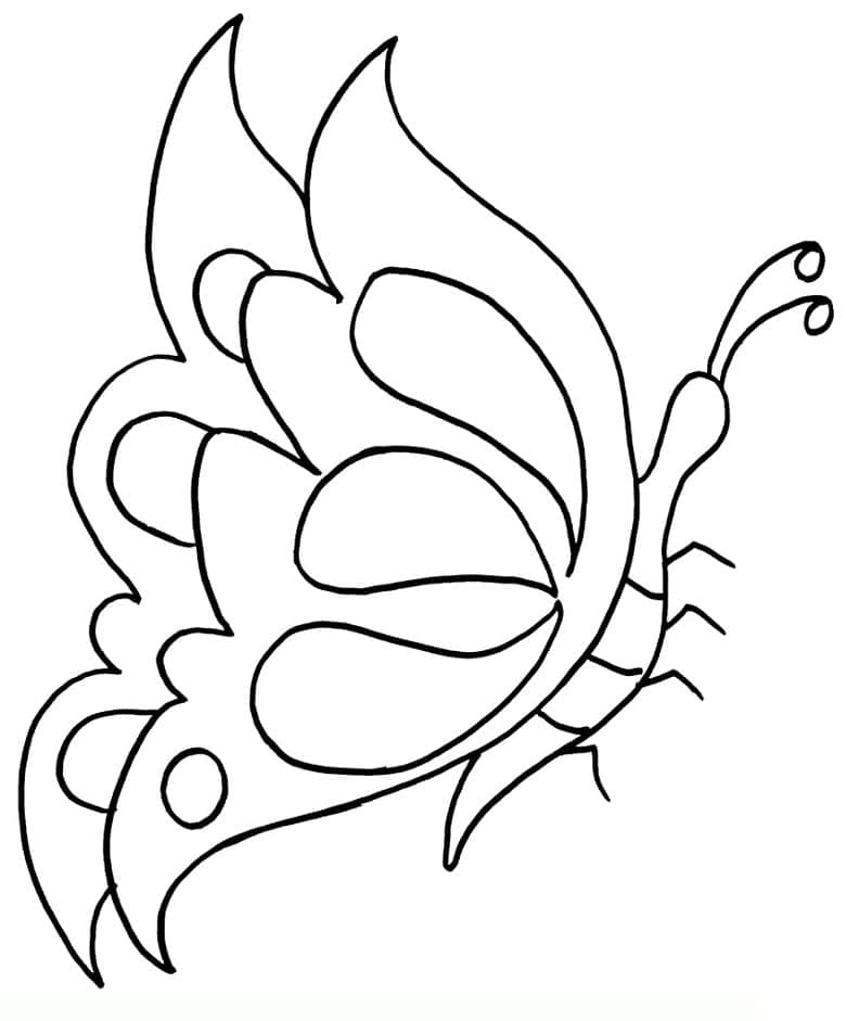 Desenho de Borboleta Grátis para Colorir