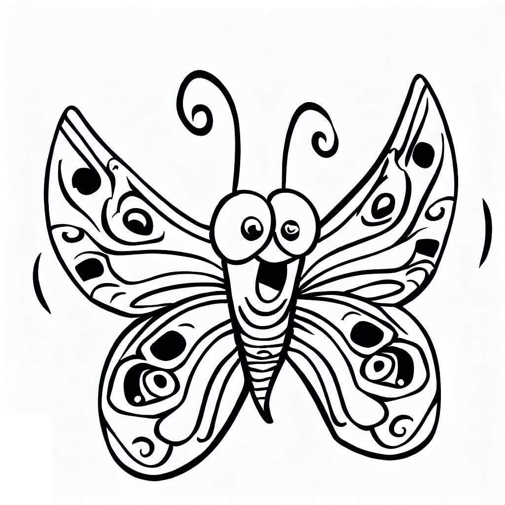 Desenho de Borboleta Hilariante para Colorir