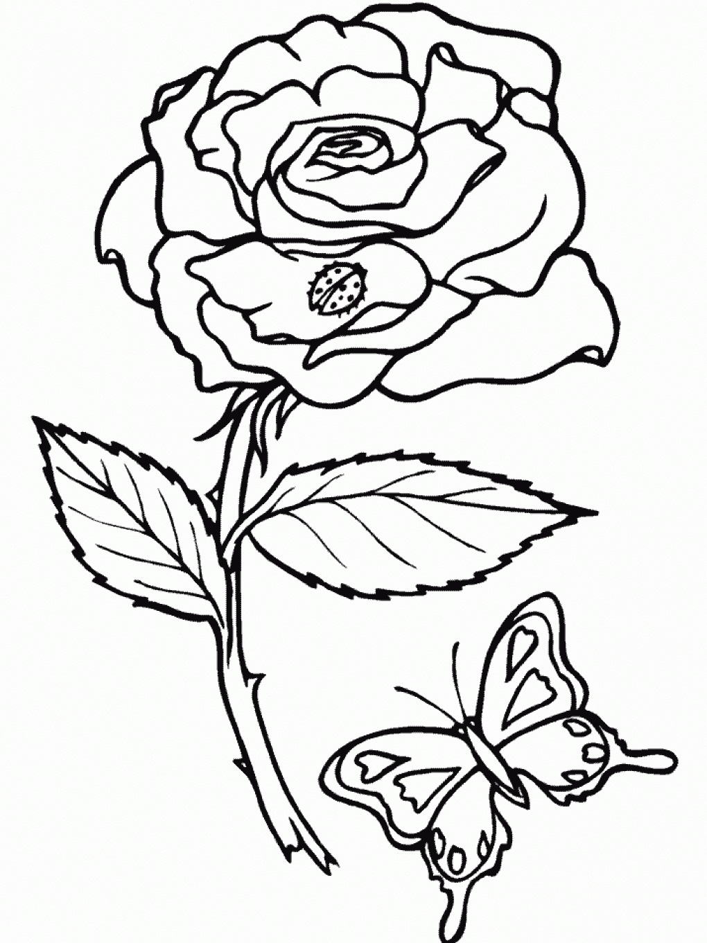 Desenho de Borboleta Imprimivel para Colorir