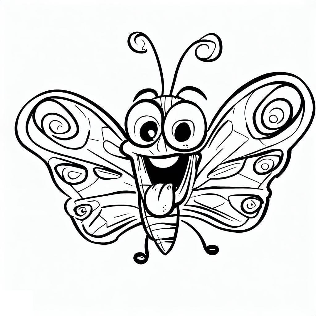 Desenho de Borboleta Louçã para Colorir