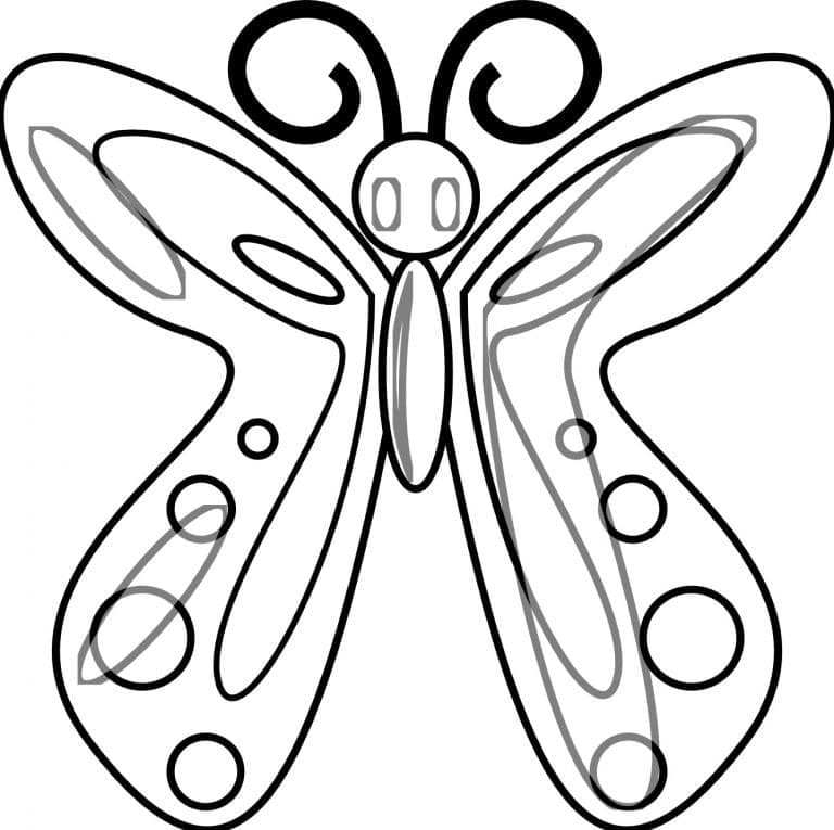Desenho de Borboleta para Crianças para Colorir