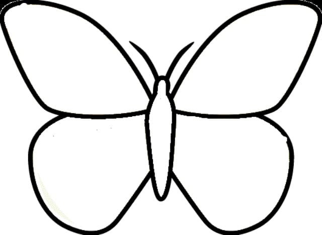Desenho de Borboleta para Pintar Grátis Download