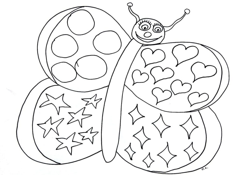 Desenho de Imagem da Borboleta para Colorir