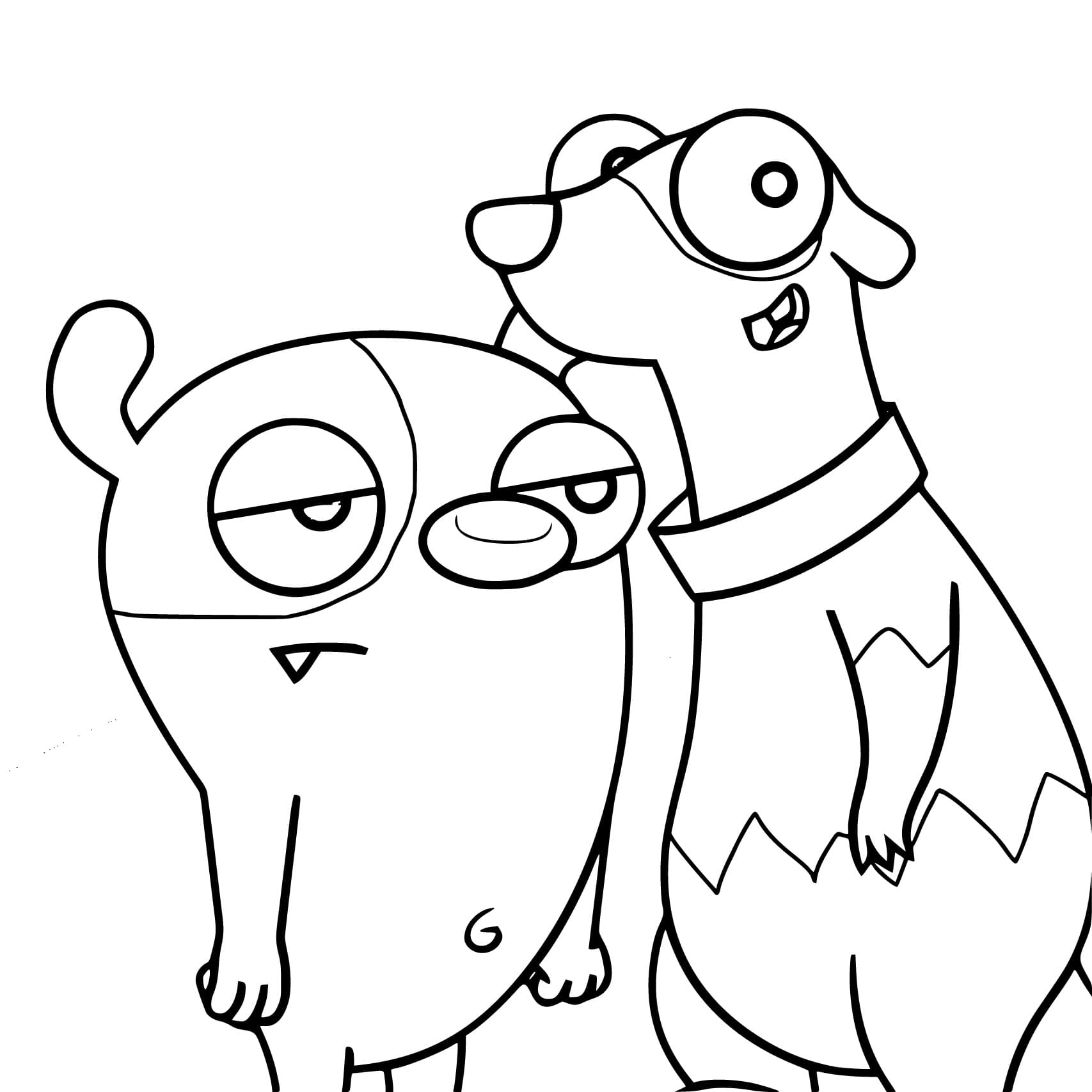 Desenho de Boris e Rufus Grátis para Crianças para Colorir