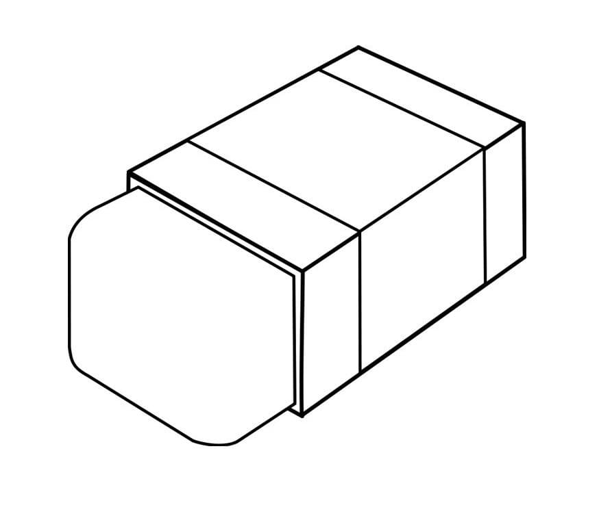 Desenho de Borracha Escolar para Colorir e Imprimir Pdf