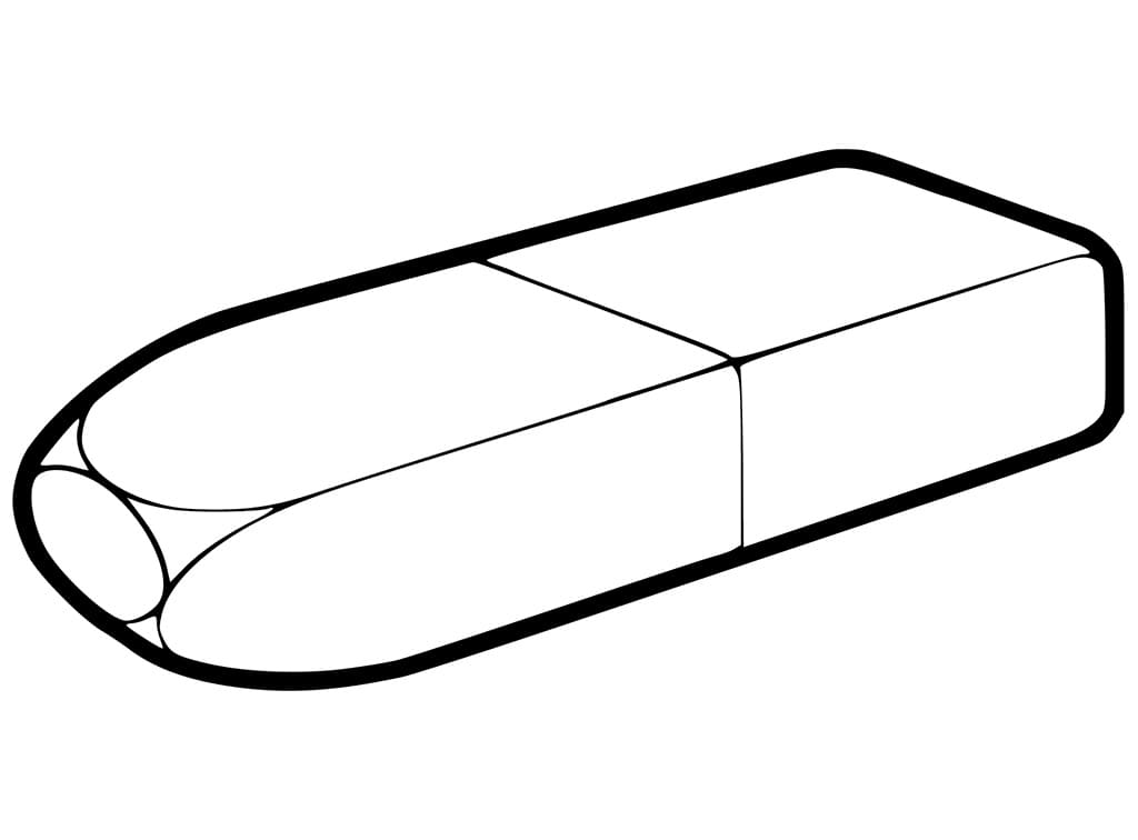 Desenho de Borracha Fácil para Colorir e Imprimir