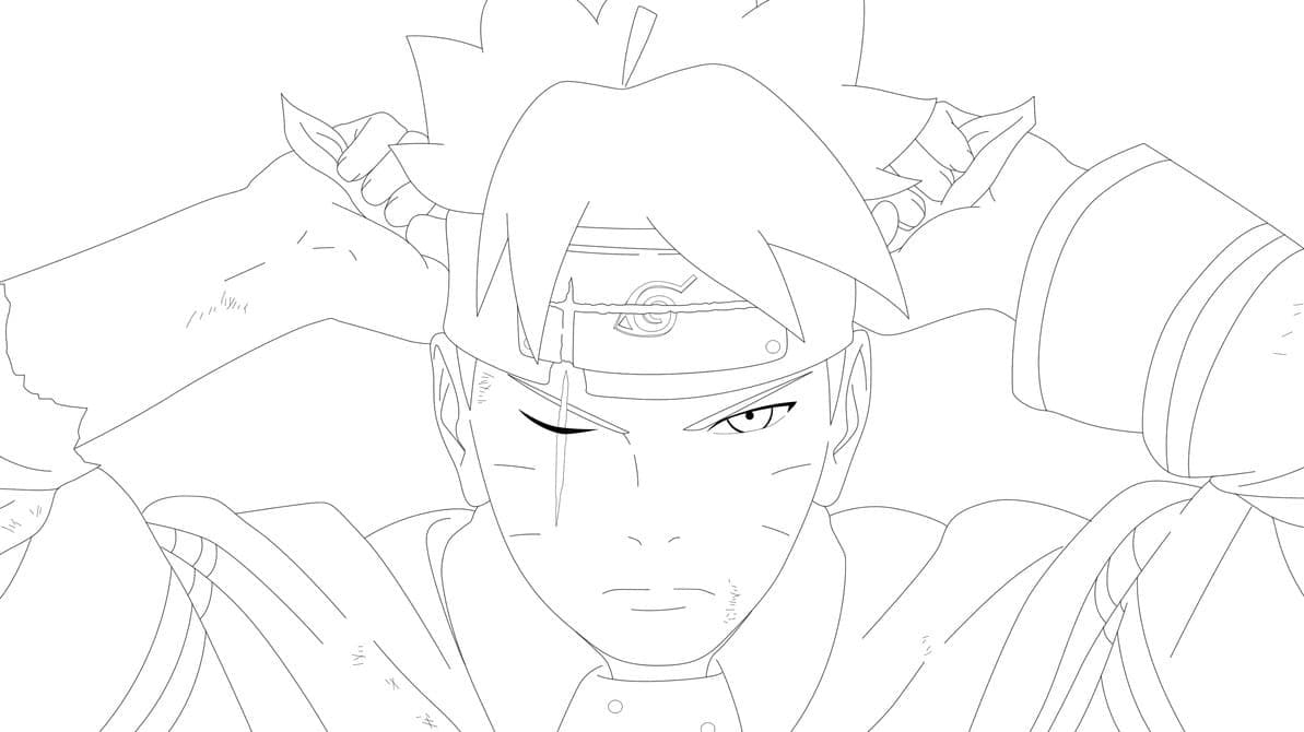 Desenho Boruto Incrível para Colorir