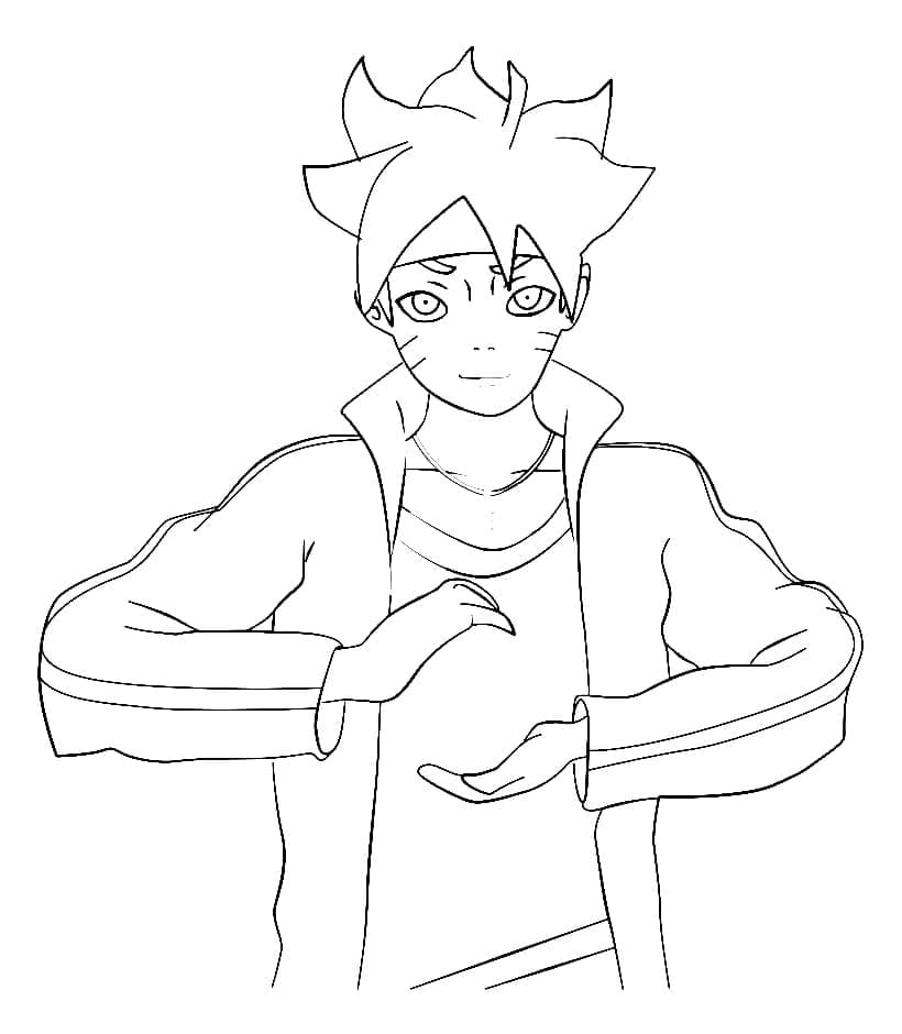 Desenho Boruto Shinobi para Colorir