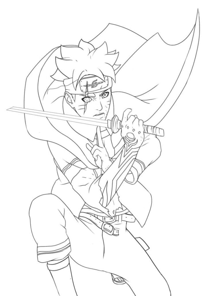 Desenho de Boruto para Colorir e Imprimir Grátis