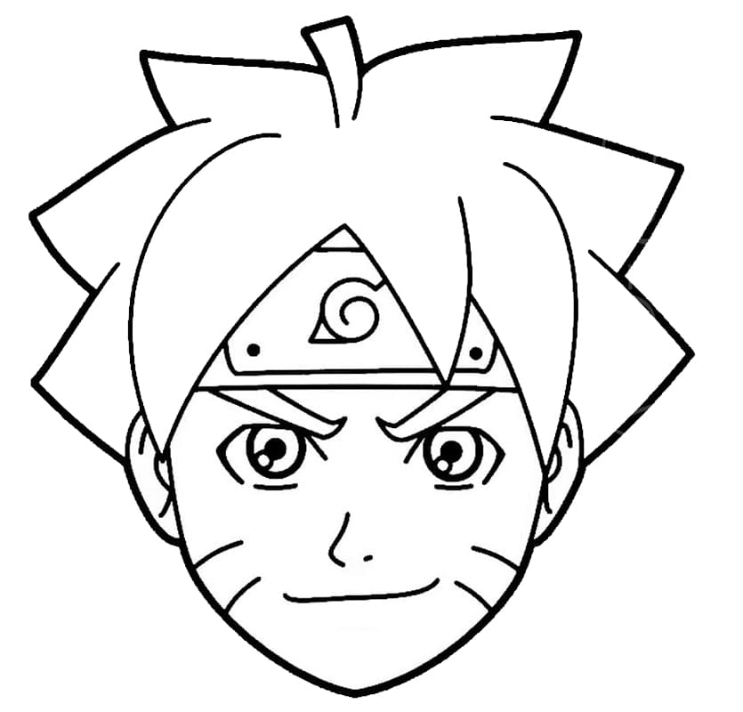 Desenho de Boruto para Colorir Usando Giz de Cera