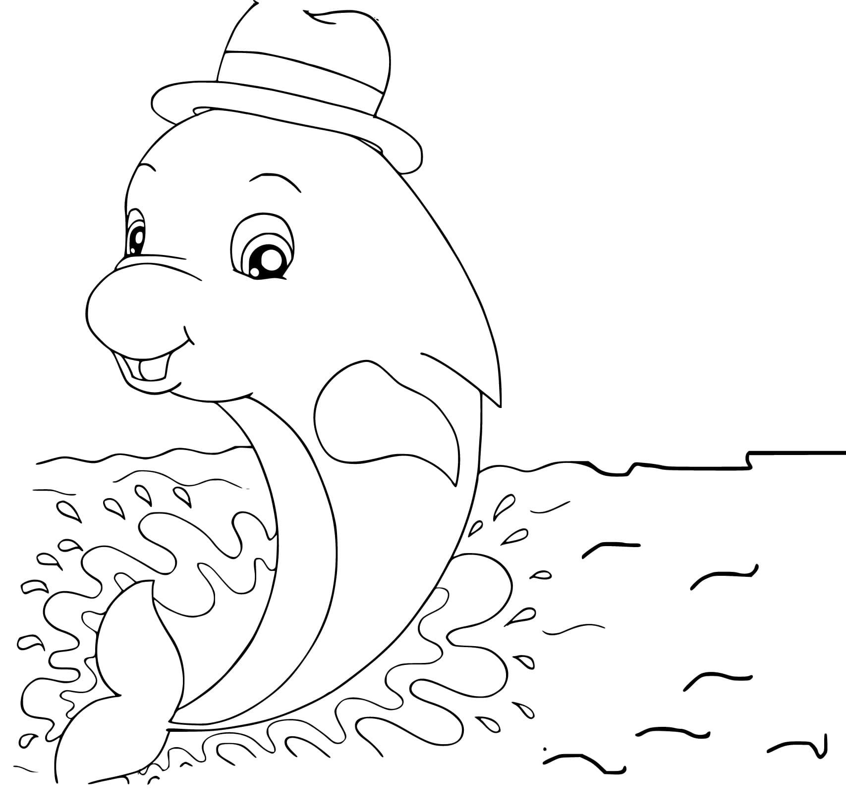 Desenho de Boto Cor de Rosa Bonito para Colorir