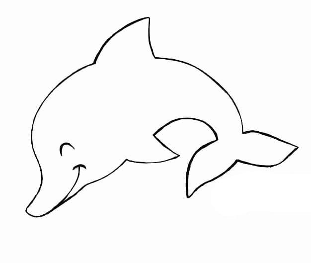 Desenho de Boto Cor de Rosa Infantil para Colorir e Imprimir