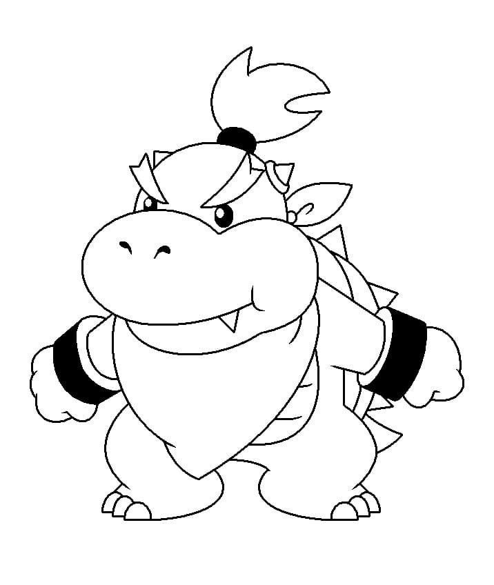 Desenho de Bowser Jr Bonito para Colorir