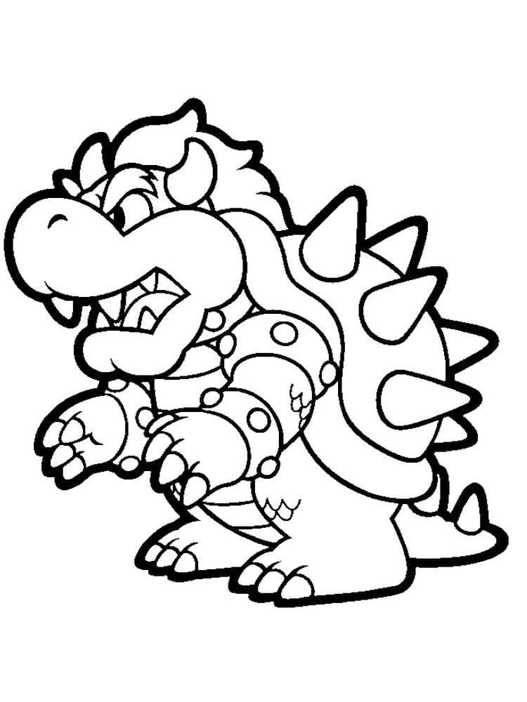 Desenho de Bowser para Crianças para Colorir