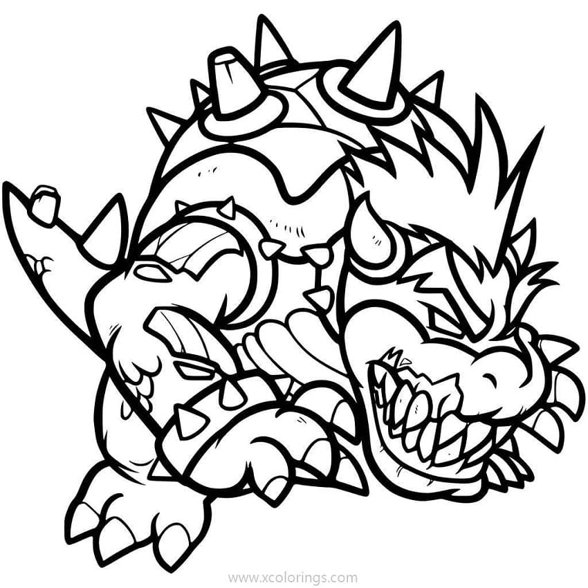 Desenho de Zombie Bowser para Colorir