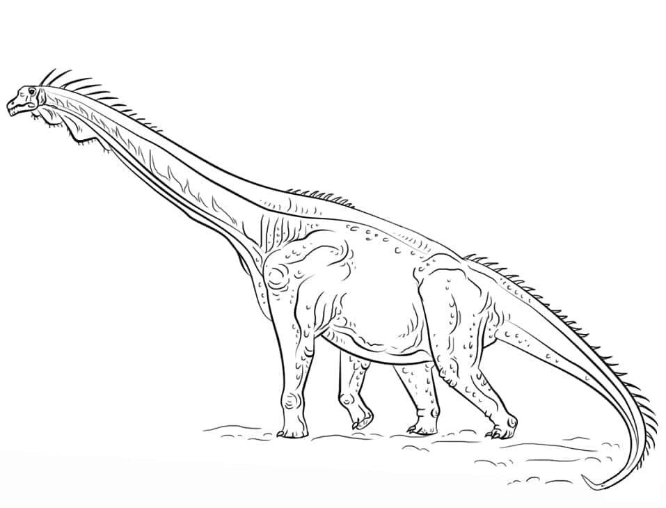 Desenho de Braquiossauro para Colorir e Imprimir Grátis