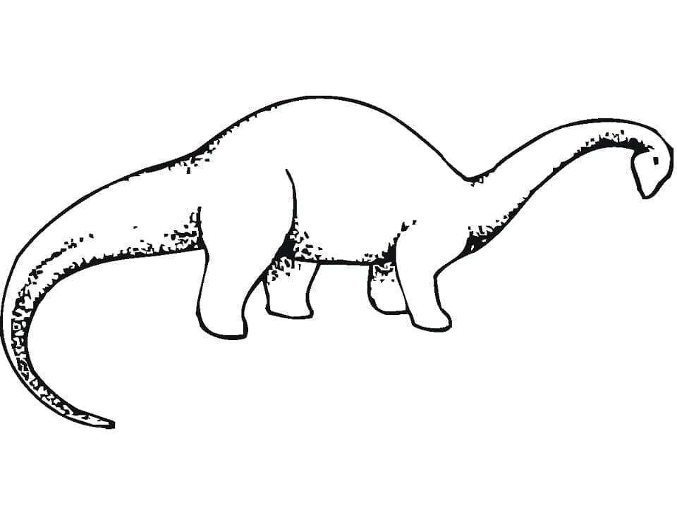 Desenho de Dinossauro Braquiossauro para Colorir