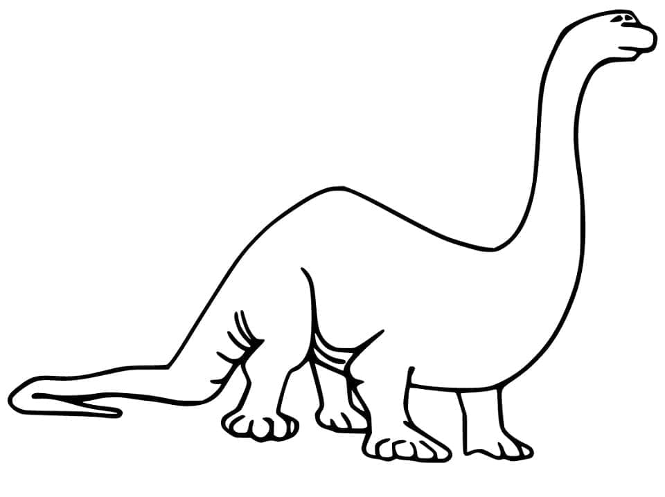 Desenho de Imagem do Braquiossauro para Colorir