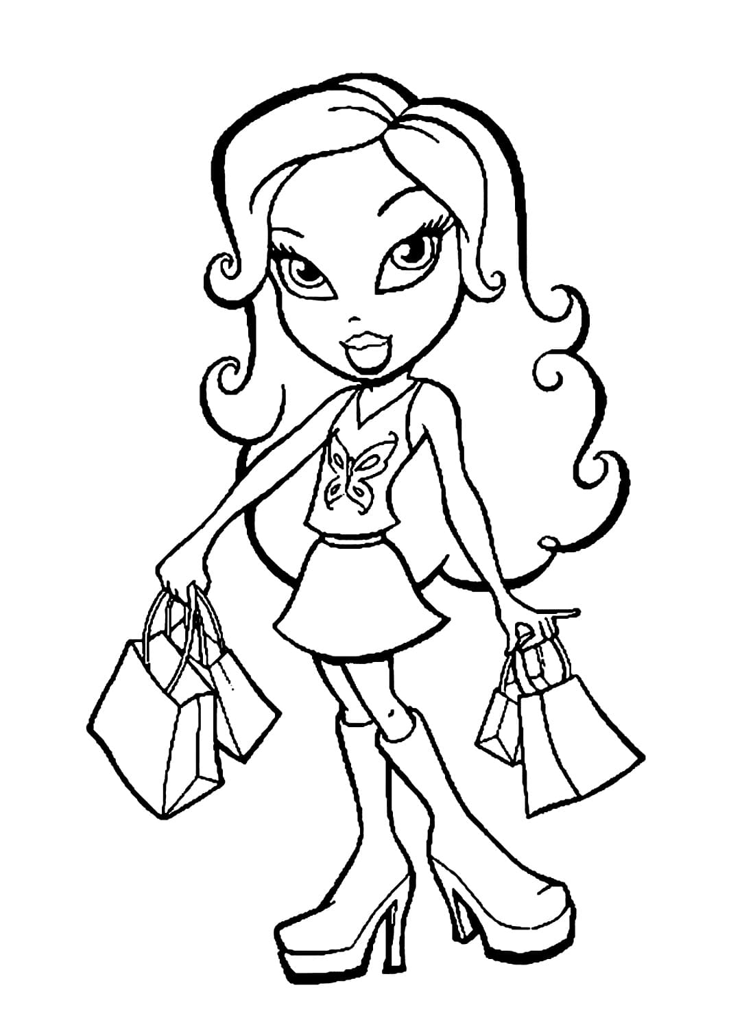 Desenho de Bratz Imprimivel para Colorir
