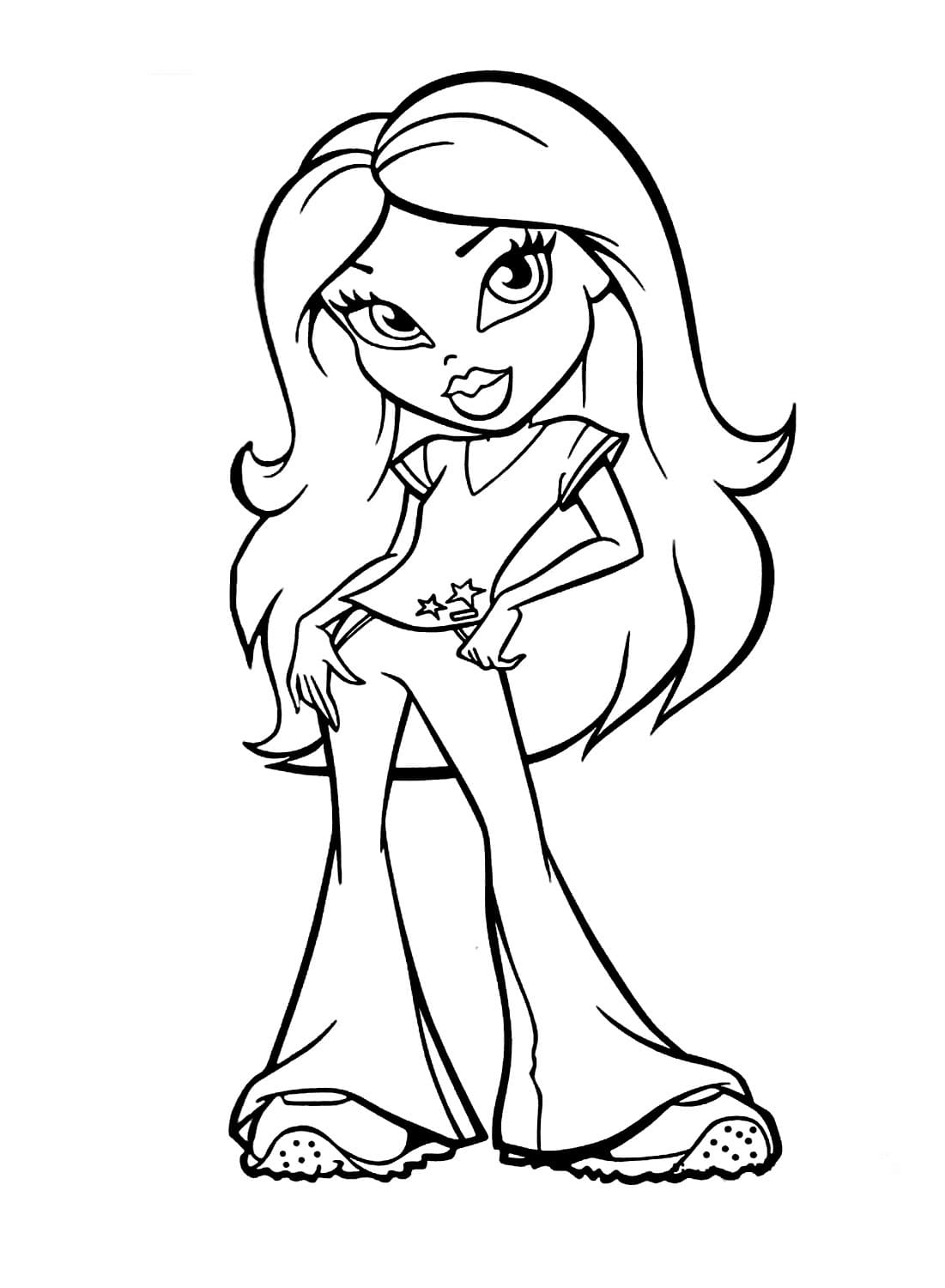 Desenho de Bratz Nevra para Colorir