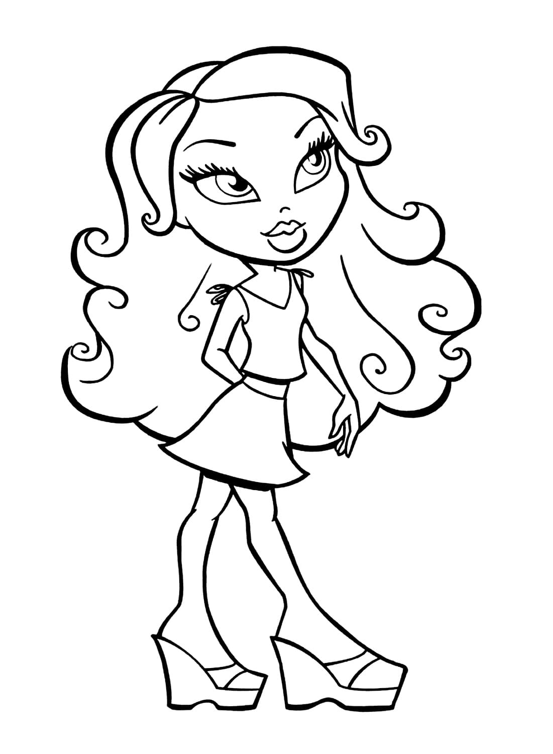 Desenho de Bratz Sasha para Colorir