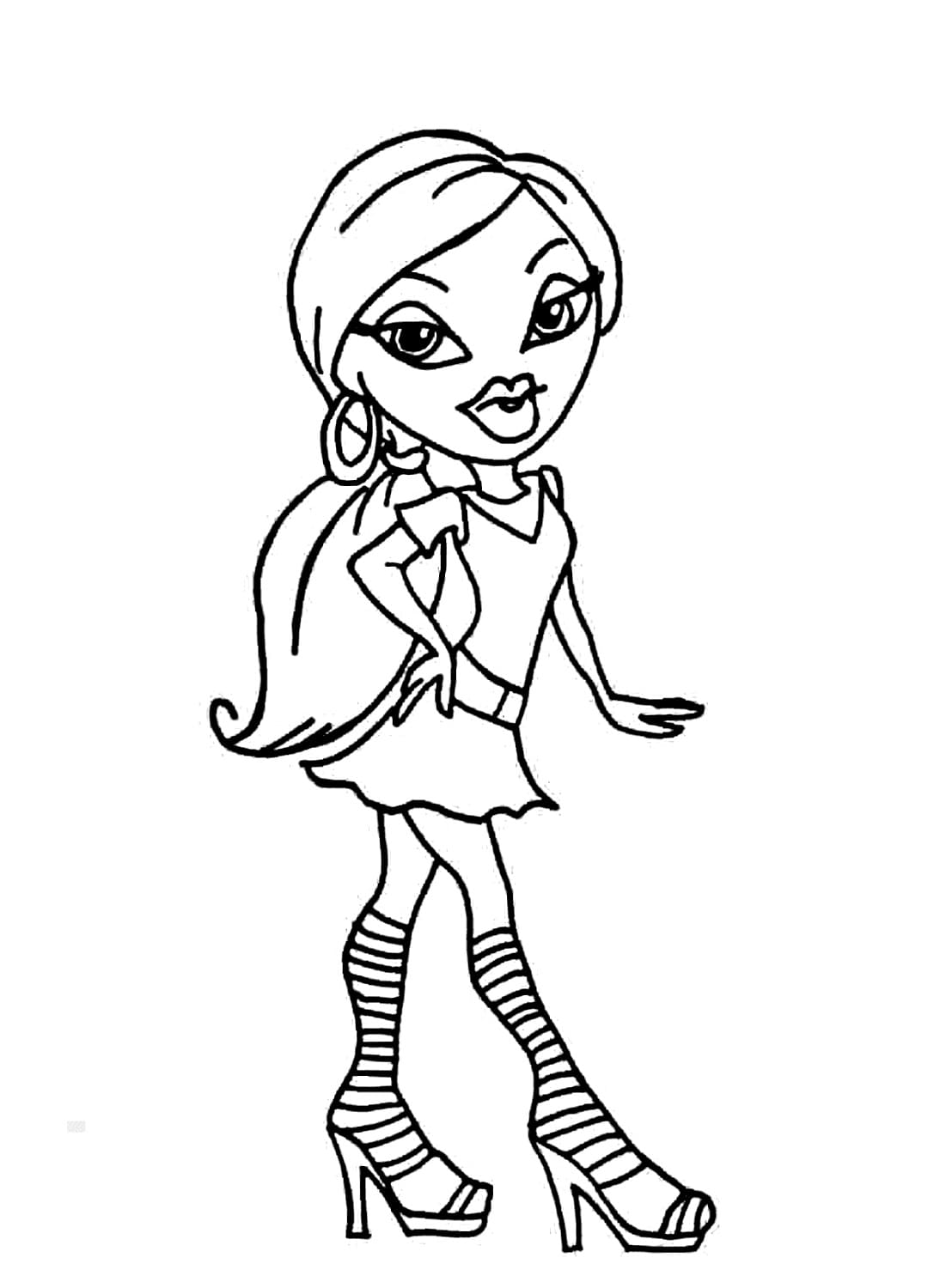 Desenho de Bratz Yasmin para Colorir