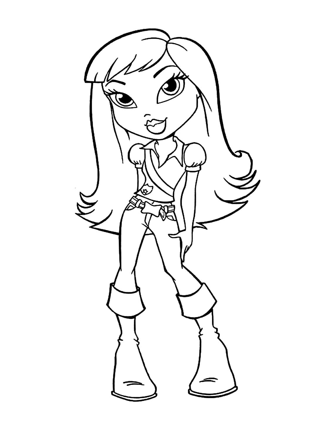 Desenho de Meygan Bratz para Colorir