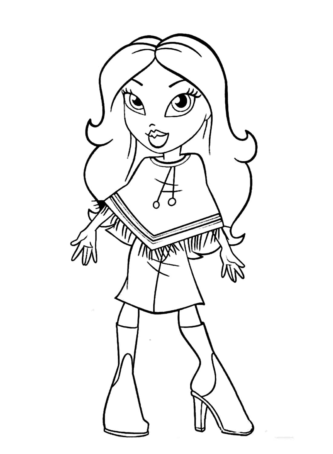 Desenho de Sasha Bratz para Colorir