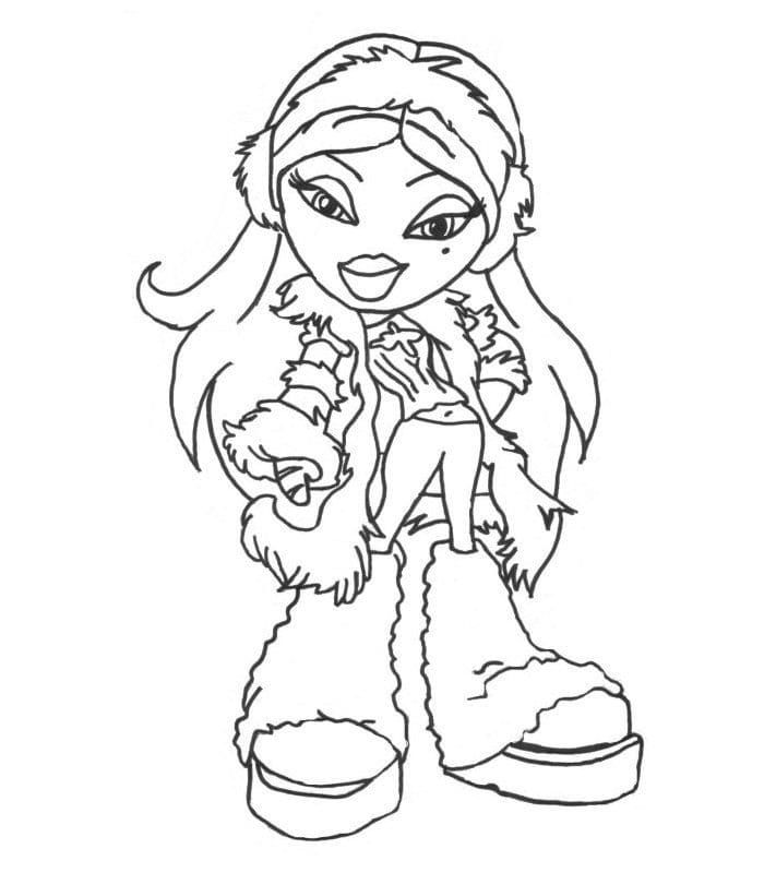 Desenho de Bratz Chibi para Colorir e Imprimir
