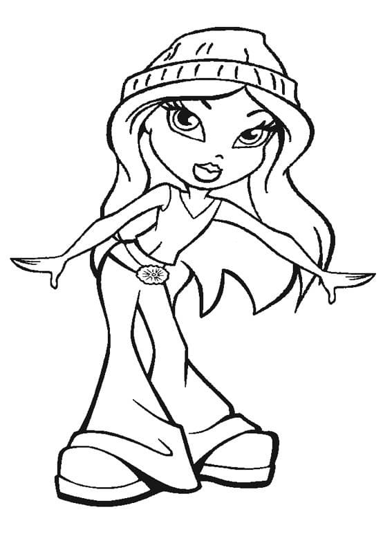 Desenho de Bratz em Festa para Colorir e Imprimir