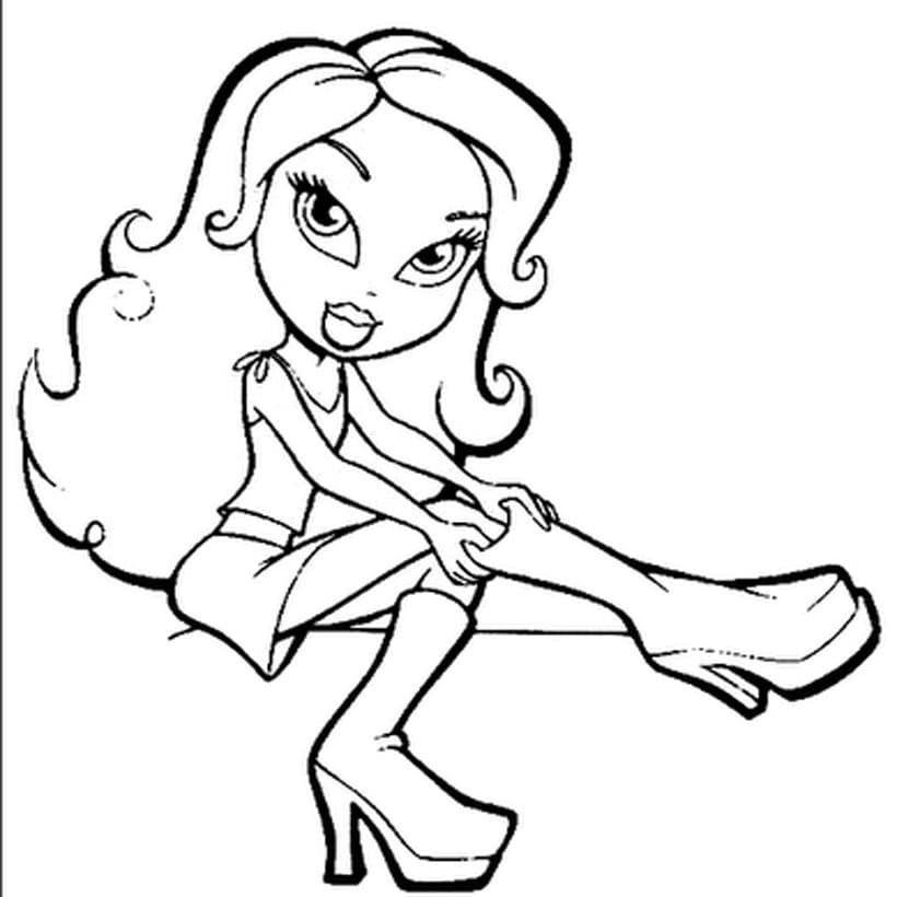 Desenho de Bratz para Colorir e Imprimir com Detalhes