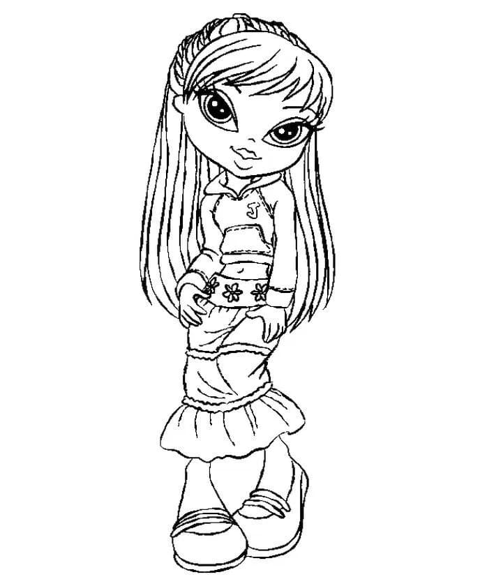 Desenho de Bratz para Colorir e Imprimir Grátis Pdf