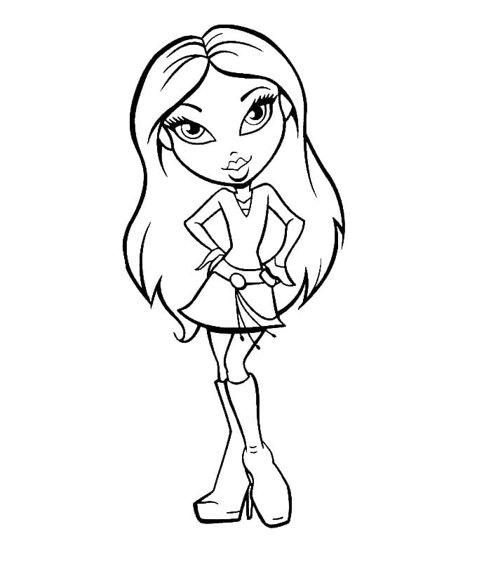 Desenho de Bratz para Colorir e Imprimir Grátis
